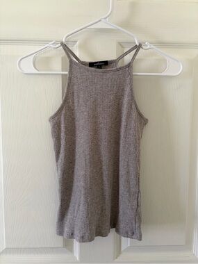 Ambiance Ribbed High-Neck Tank Top